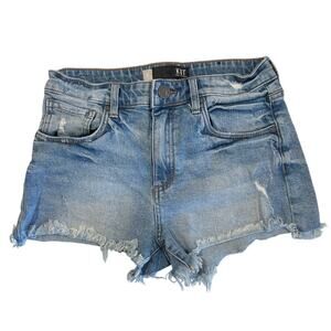 KUT Midrise Raw Edge Denim 2.5" inseam Shorts Women's Size 0 Classic Daisy Dukes
